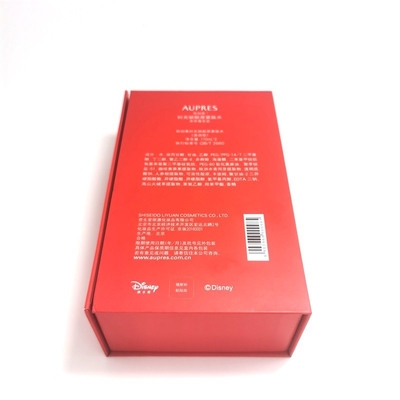 Cajas de regalo de C1S Art Paper Red Custom Rigid con f flauta de la tapa