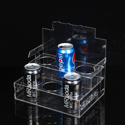 Pepsi de acrílico de encargo reciclable Coca Cola Counter Displays Stand